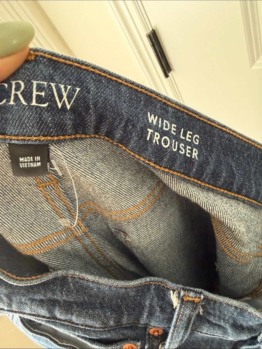 NWOT J. Crew Denim Trouser Jeans Fiorellas Wash High Waist Wide Leg 29 Tall 29T